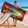 Autumn owl wisdom Print beach towel, quick drying, suitable for travel, outdoor sports, jogging, the beach and swimming, gift