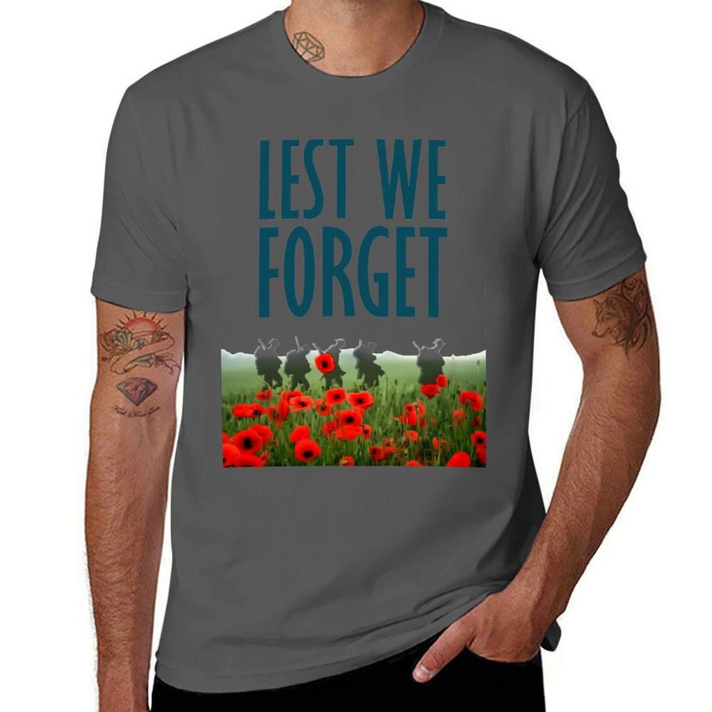 Lest We Forget Masks TShirt Sports Casual Short Sleeve Cotton Tee