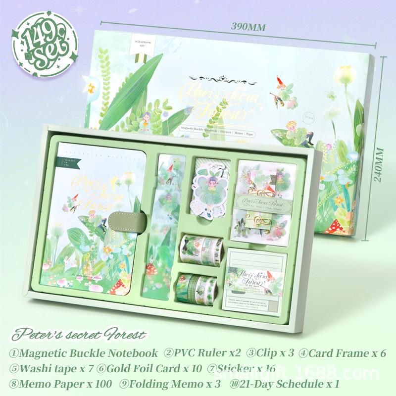 Fairy Tale Series: Heart Notebook Gift Set - Cute Girly Journal Collection Planner Set