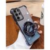 Suitable for Samsung S25ULtra Plating Flash Powder Airbag Magnetic Suction Bracket Mobile Phone Case A36 Anti Fall Full Cover Soft Shell A24