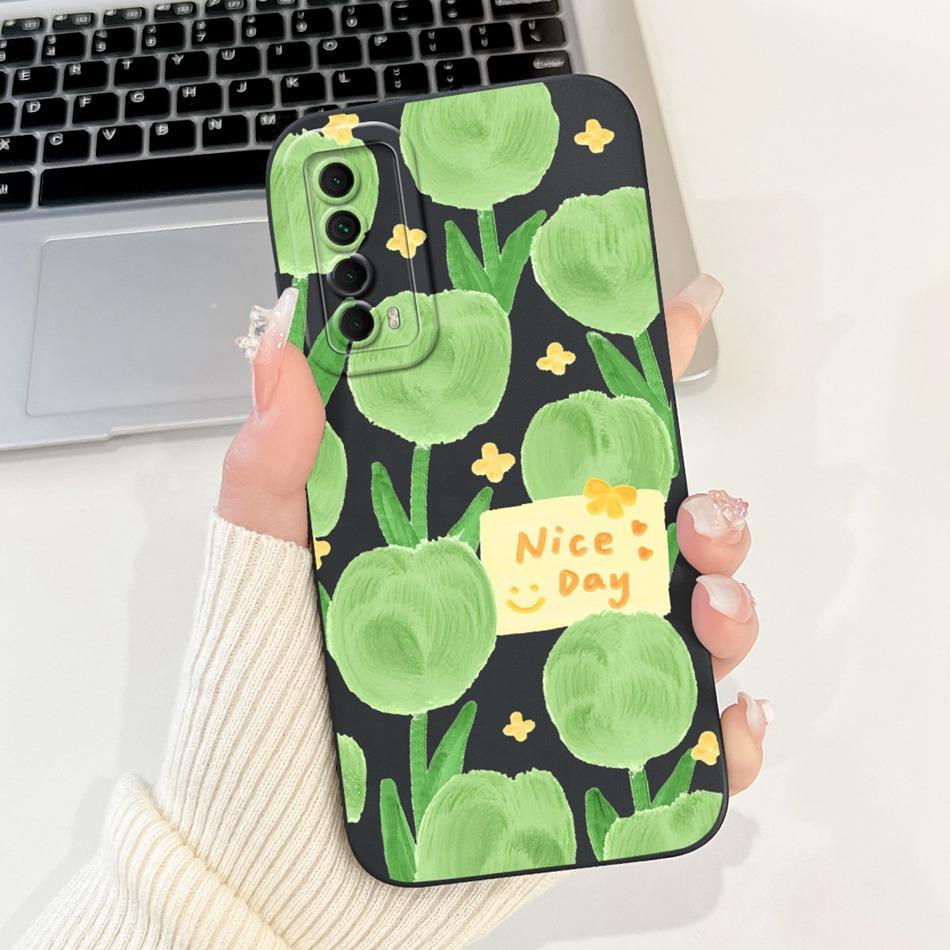 For Huawei P Smart 2021 Case Huawei Y7A PPA-LX3 PPA-LX1 PPA-LX2 Elegant Printing Soft Silicone Shockproof Phone Cases