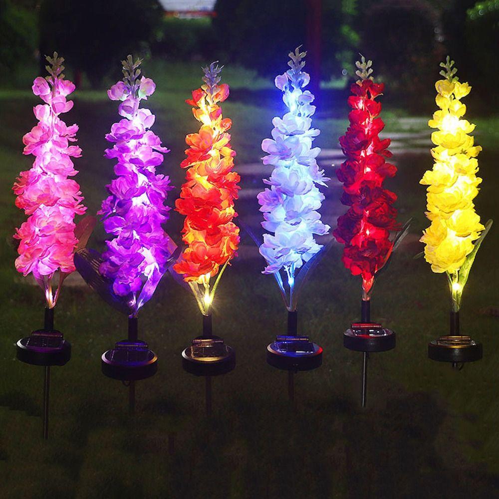 Solarbetriebene Solar Violett Rasenleuchte Außen Wasserdicht Simulationsblumenlampe Muttertagsgeschenke
