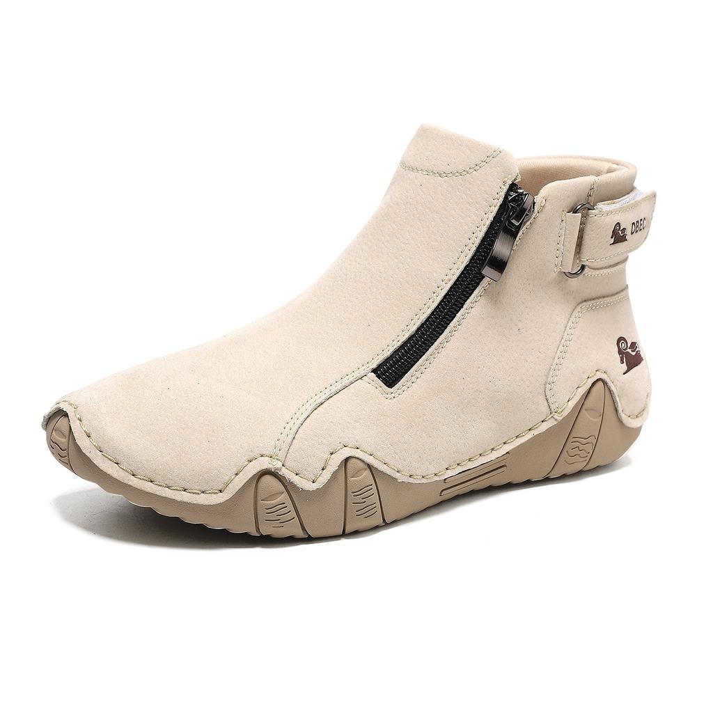 New 2025 Popular Hand-stitched Women's Shoes Autumn and Winter Flat-soled Single Shoes Casual Shoes