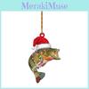 Eyecatching Cartoon Green Bass Fish Christmas Decoration For Your Vehicle Interior