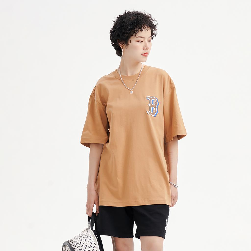 New MLB Boston Red Sox T Shirt Unisex Sandy Brown 3ATSM3033-43SAS