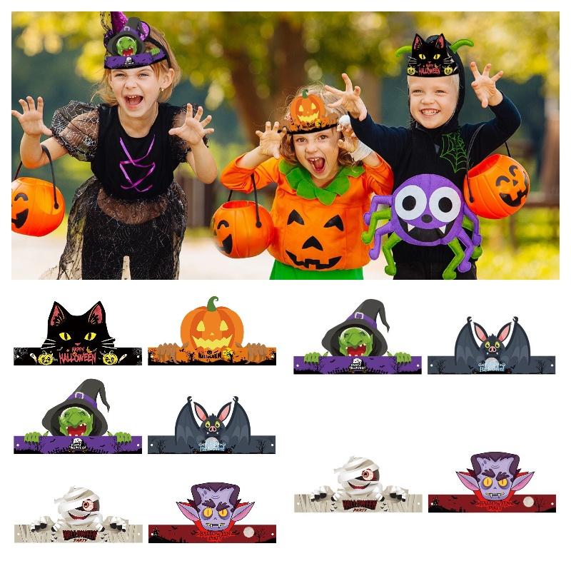 New Halloween Paper Hats For Children's Parties Wholesale Decorations