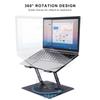 Laptop Stand with 360° Rotation, Foldable Cooling Design for Desktop, Office, and Gaming.