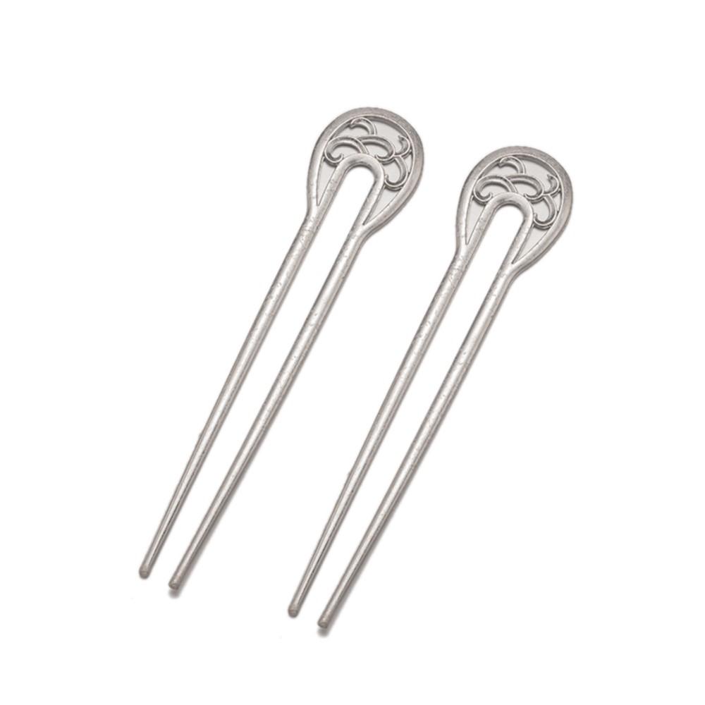 1/2 Stück 32,5x157mm Klassische U-Form Haarnadeln Haarstäbe 2 Zinken Damen Mädchen Frisuren Dekoration Kopfschmuck Modeaccessoires