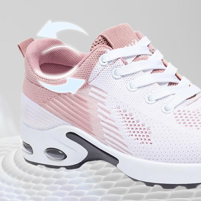 Fashion Plus Size 44 Breathable Running Shoes for Women Fashion Air Cushion Knit Platform Sneakers Woman Lightweight Casual Sports Shoes