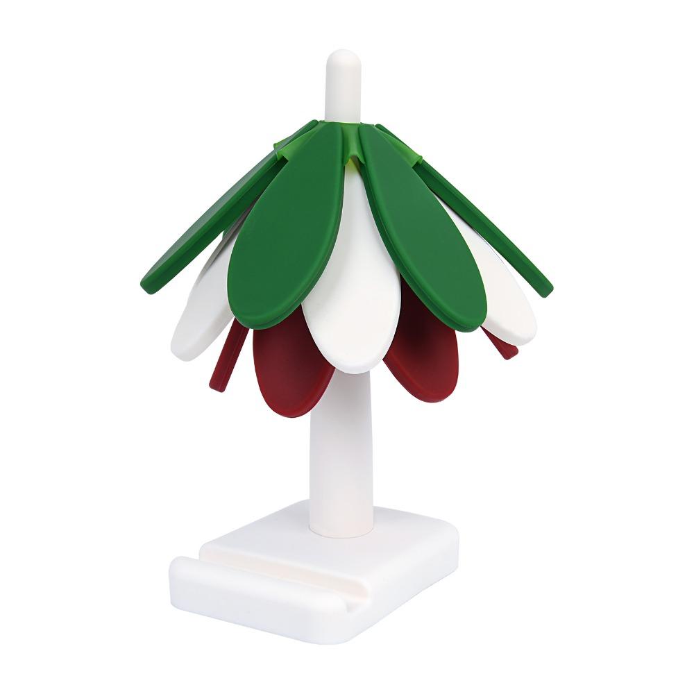 Heat Resistant Christmas Tree Table Mat Anti Scald Foldable Coaster  Teapot Hot Pots