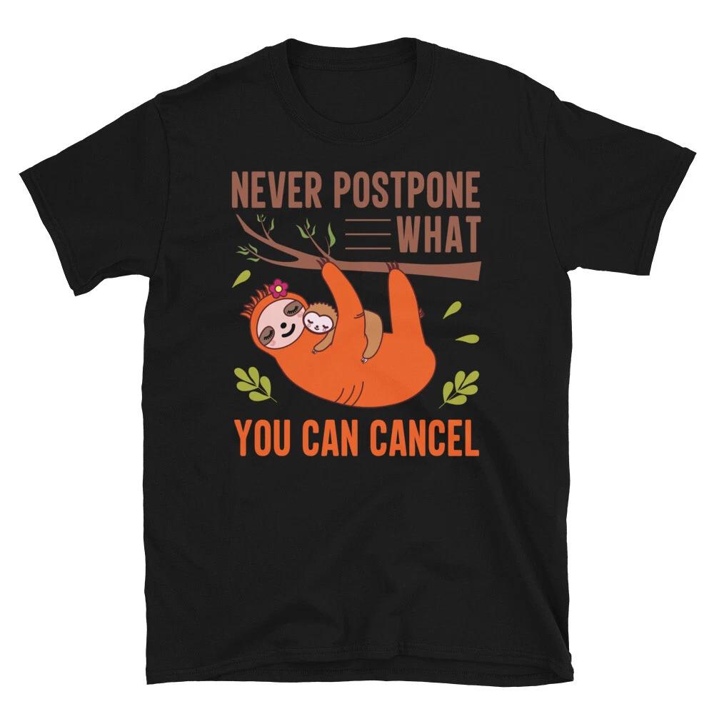 Antisocial Funny Novelty Sloth Classic Everyday Sarcastic Gift T-Shirt M