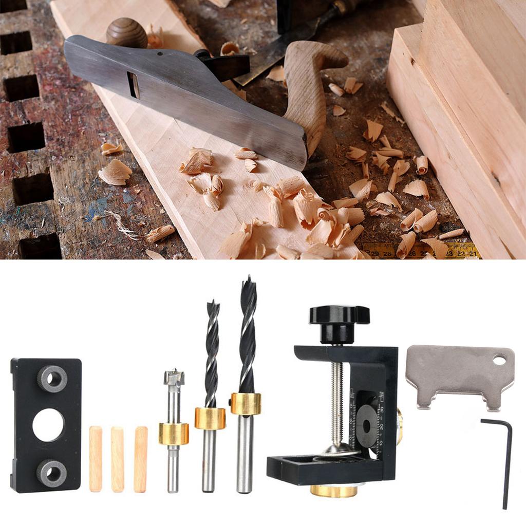 3 In 1 Doweling Jig Wood Drilling Guide Locator Hole Puncher Woodworking Tool (Type B)