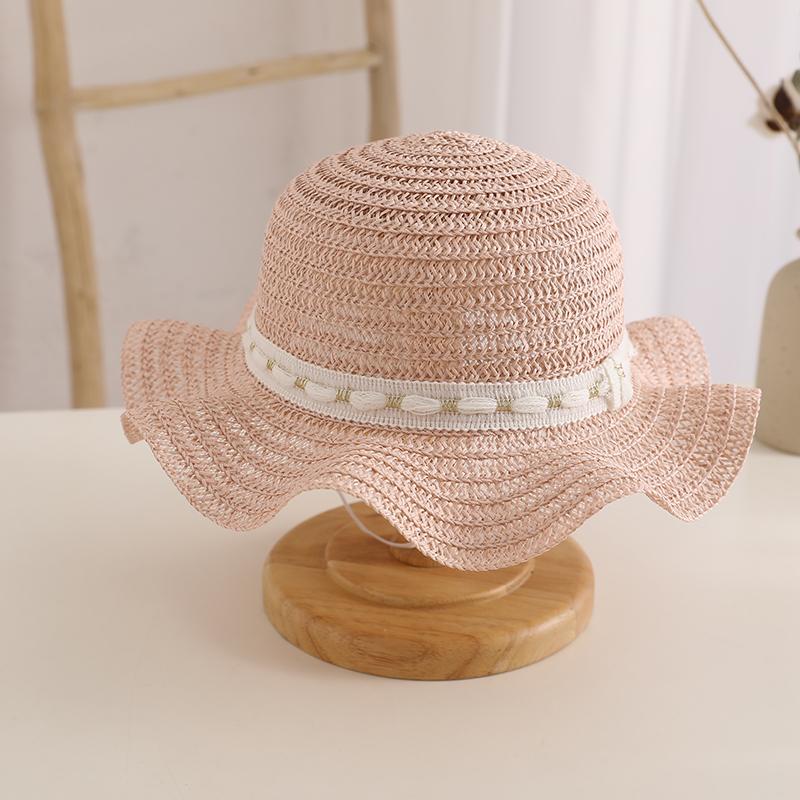 Kinder Atmungsaktiver Strohhut Sommer Kinder Mädchen Outdoor Urlaub Panamahut Sonnenhut Für Mädchen