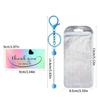 Sturdy Beadable Keychain Designs Pack  60 Pcs Metal Rods Resealable Bags and Cards for Unique Pendant Craft Supplies