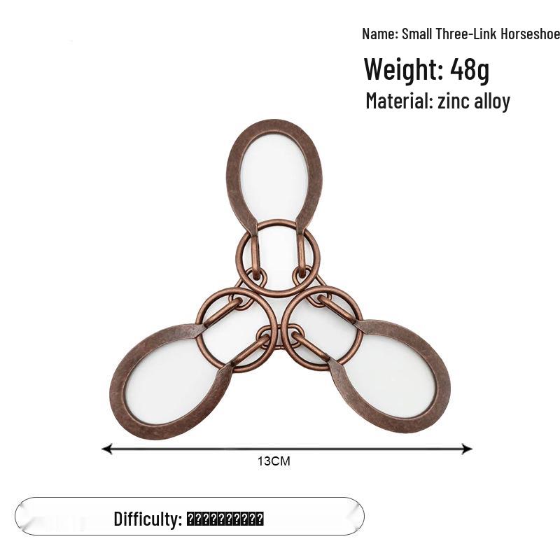 Zinc Alloy Kongming Puzzle Lock: Disentanglement Ring Educational Toy
