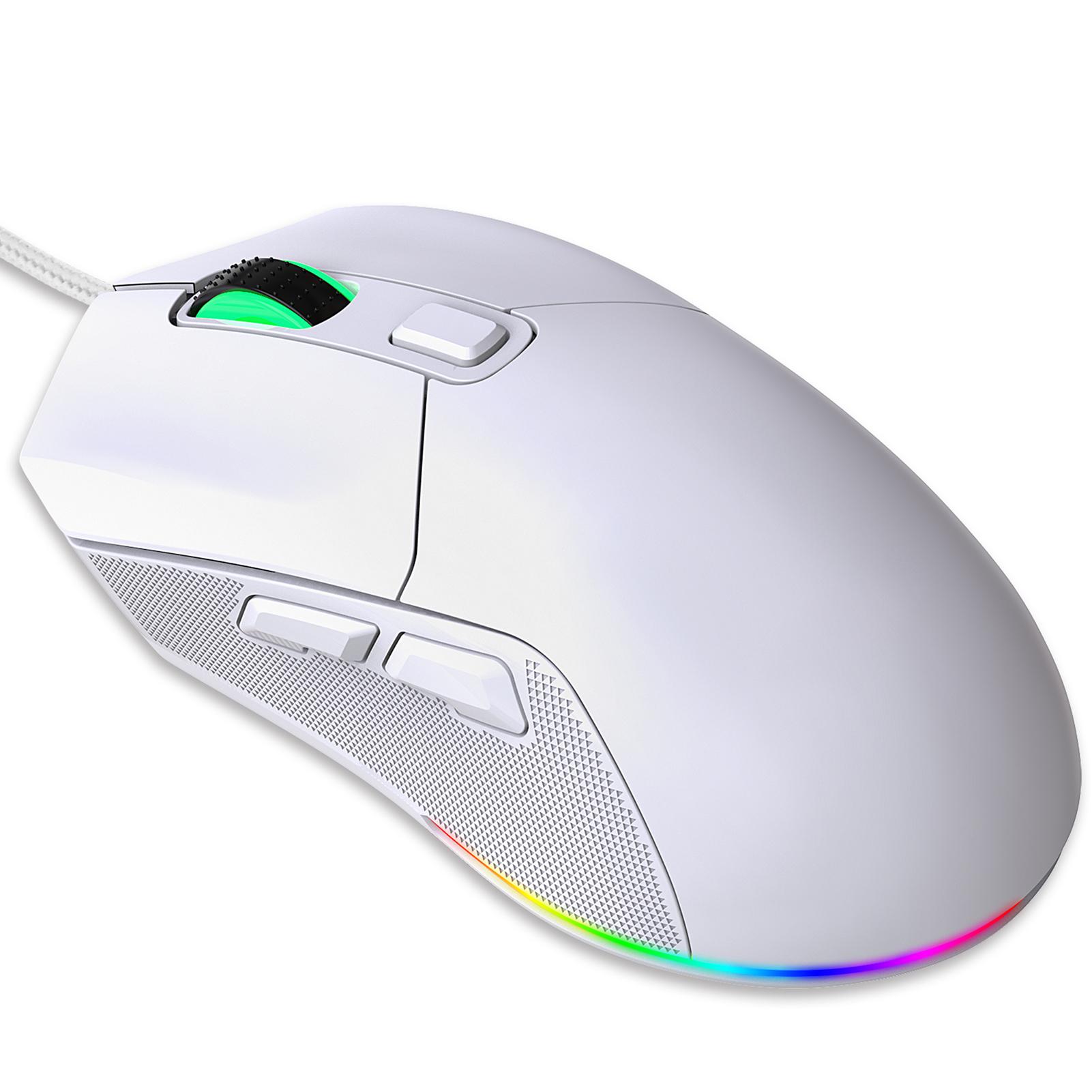 

X300 RGB Gaming Mouse Backlit Wired Ergonomic 6 Button Programmable Mouse with Macro Recording & Wheel Speed Set 7200 Movement Speed for Wind