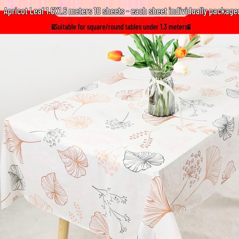 Waterproof Floral Print Tablecloth - Fresh, Rectangular Disposable Cover for Kindergarten Parties