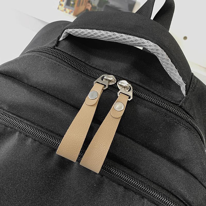 Junior High School Student Schoolbag Girl's Large Capacity Backpack Men's Letter Backpack