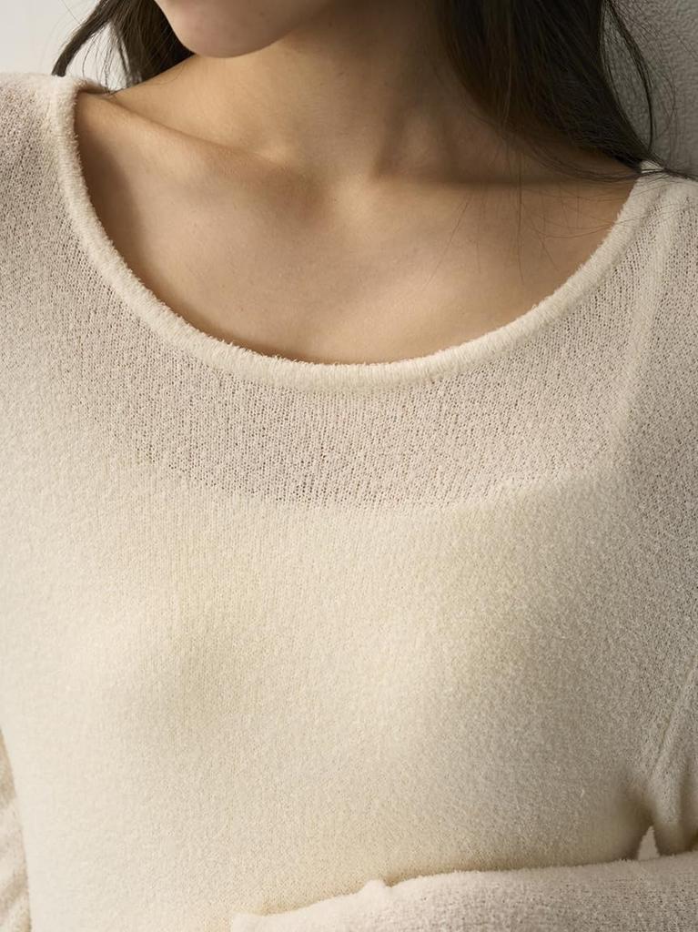 Gelato Pique Sheer Pullover PWNT254098 IVR Free Size Women's