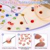 uxcell 70pcs 14mm Crystal Octagon Beads, 2-Hole Glass Suncatcher Beads, Chandler Prism Parts, Pendants for Home DIY Arts and Crafts, Light Red