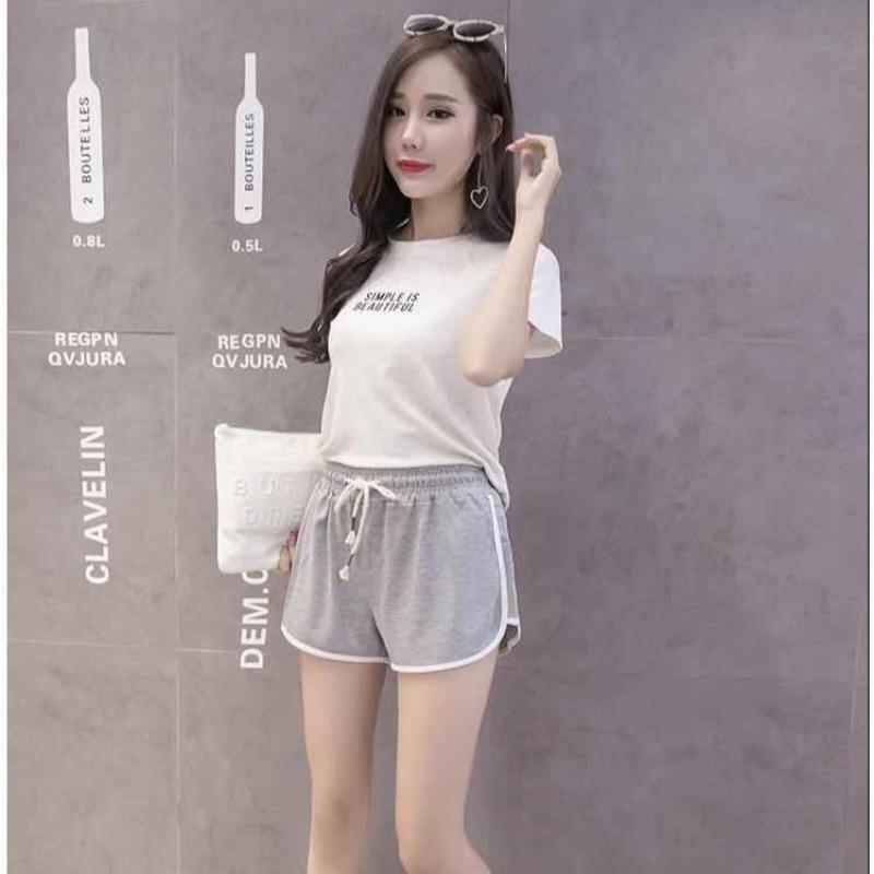 Pantaloni scurți sport de trei minute pentru femei, largi, de vară, pentru acasă, versiune coreeană, de purtat casual, cu talie înaltă, subțiri, pantaloni de pijama, se asortează cu orice