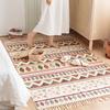 Cotton Linen Boho Rugs for Living Room Muslim Retro Ethnic Anti Slip Bedroom Area Rugs and Carpets Print Tatami Prayer Floor Mat