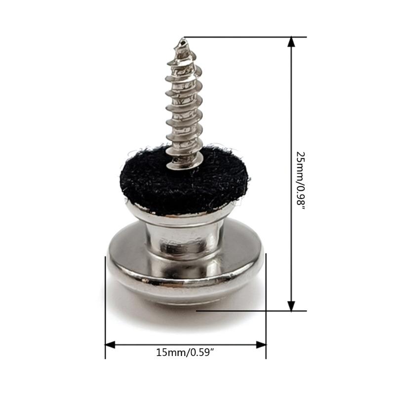 Electric Guitar Strap Lock Screws Guitar Strap End Pin Tail Nail Lock Button Pegs for Acoustic Electric Guitar Ukulele