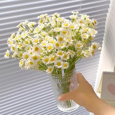 Chamomile Simulation Flower Daisy Decor Dining Table  Living Room Artificial Flower Arrangement Wild Chrysanthemum Silk Flower