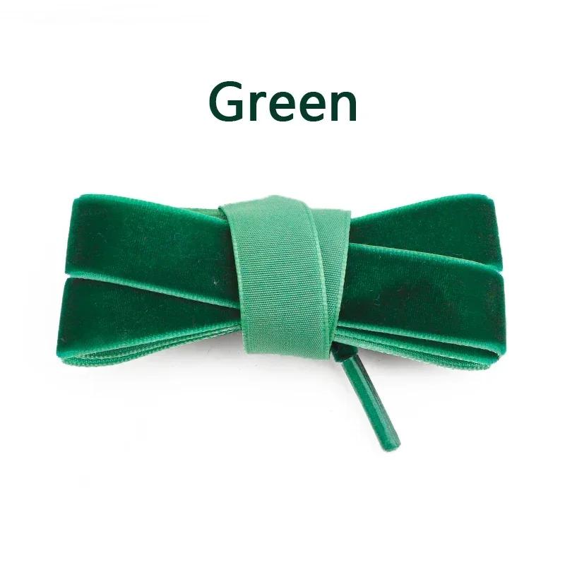 Velvet Flat Shoelaces Snow Yarn Satin Silk Ribbon Shoelace Fashion Sneakers Shoe Laces for Woman 1.5CM Width 100/120/140/160cm