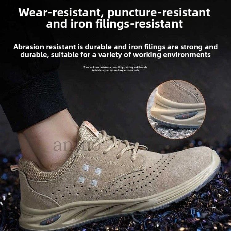 Men's Safety Shoes Insulated 6kV Steel Toe Caps Odor Prevention Anti Smashing Puncture Protective Men's Safety Tennis Steel Toe