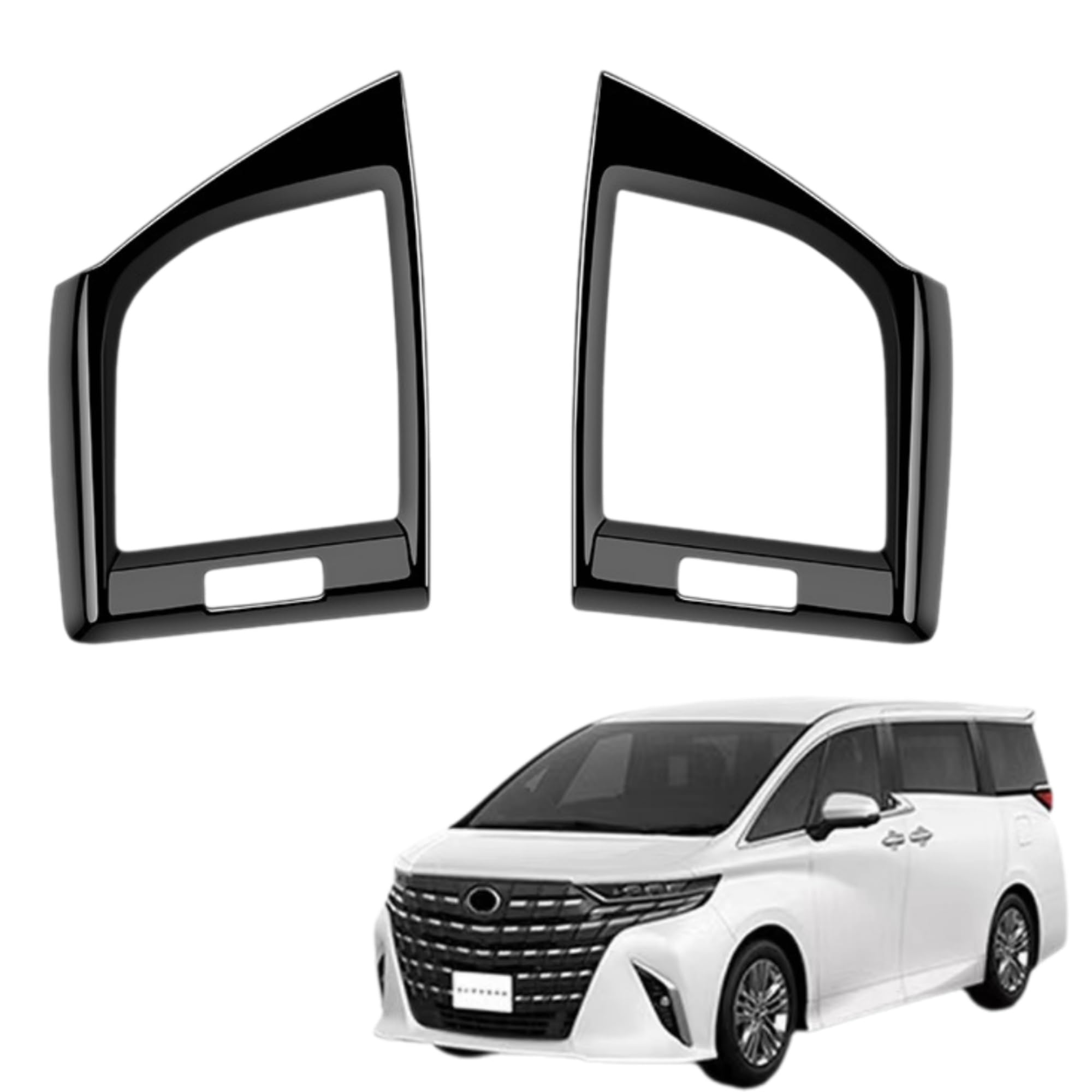 EopTatoo Compatible with New Alphard Vellfire 40 Series Exclusive Air Air conditioner left and right outlet panel cover чёрный