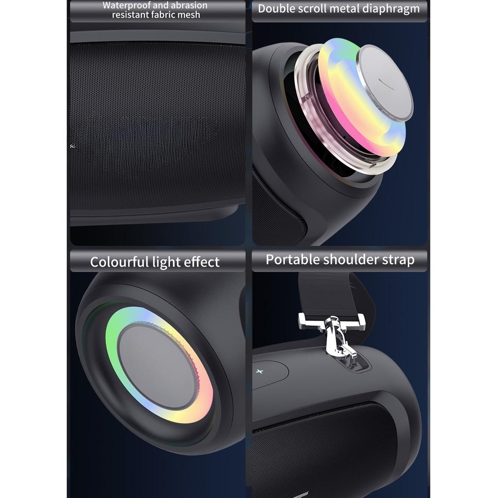 S37L 40W Altavoz Bluetooth Portátil Potencia de Salida Altavoz Bluetooth con Excelente Rendimiento de Graves Altavoz HIFI