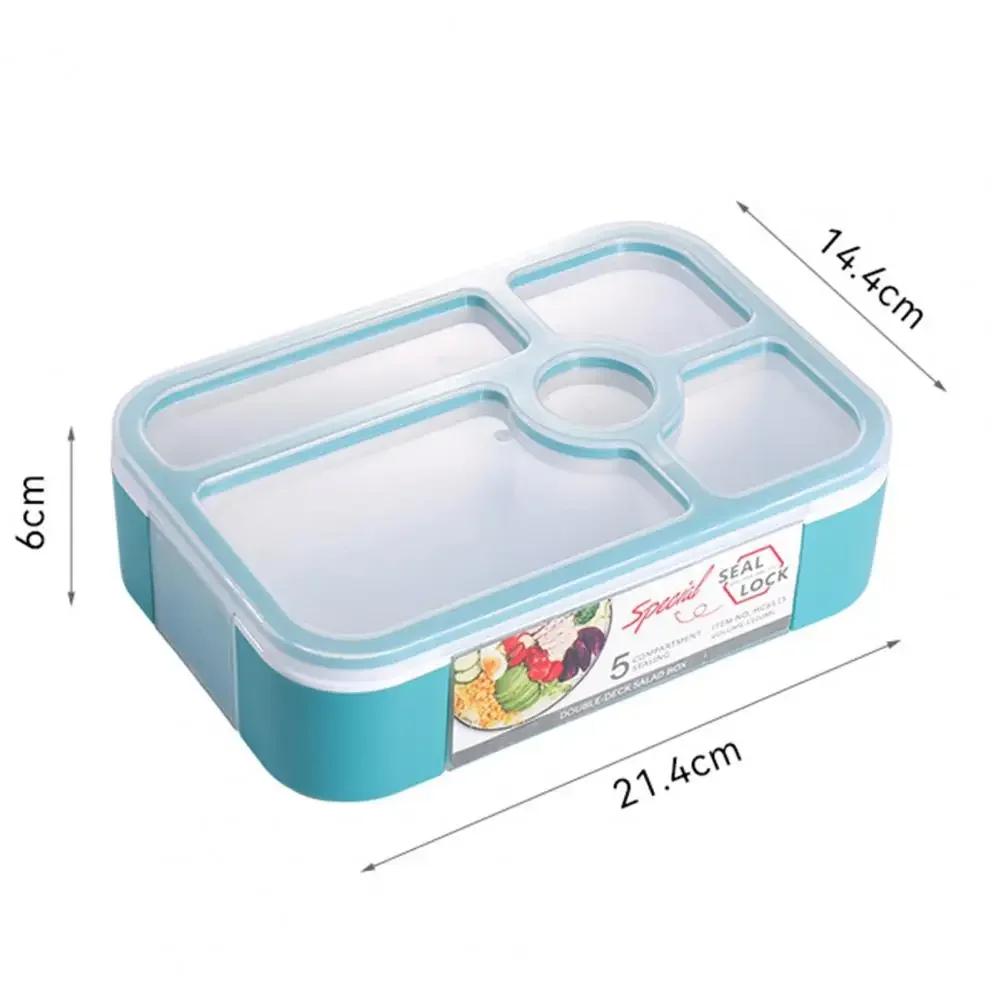 Picknick-Salat-Lunchbox Mikrowellengeeignet Studenten-Sandwich Versiegelte Lunchbox Bento-Box Kinder-Lunchbox Haushalts-Meal-Prep-Behälter