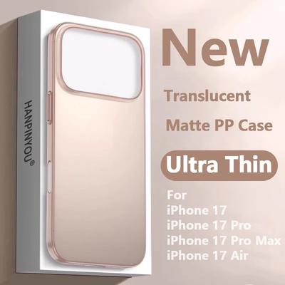 Ultra dünne, durchscheinende, matte PP-Handyhülle für iPhone 17 Pro Max, 17 Air, 16, 15, 14 Plus, 13, 12, Fingerabdruck-abweisend, leichte Abdeckung