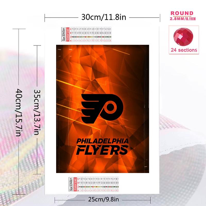 philadelphia Flyers 100% Round Full Drill 5D DIY Diamond Painting Embroidery Cross Stitch Rhinestone Décor toilet 3 piece set