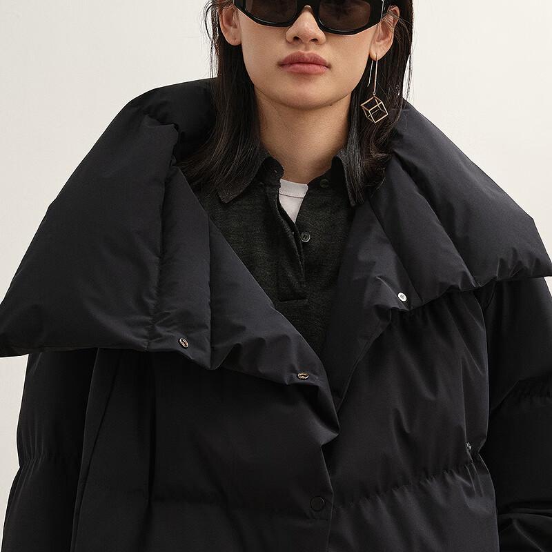 Less 2025 Winter Loose Fit Stand Collar Short Goose Down Jacket