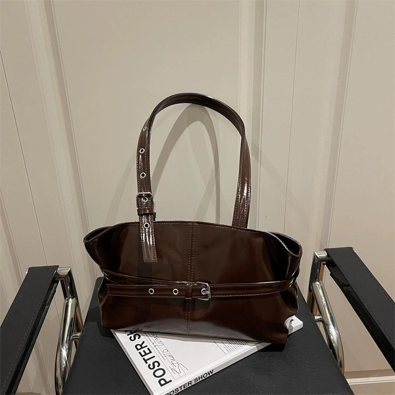 Large Capacity Women's Shoulder Bag Tote Commuter Bag Simple Vintage Cross-Border Style Bag Versatile Sensation