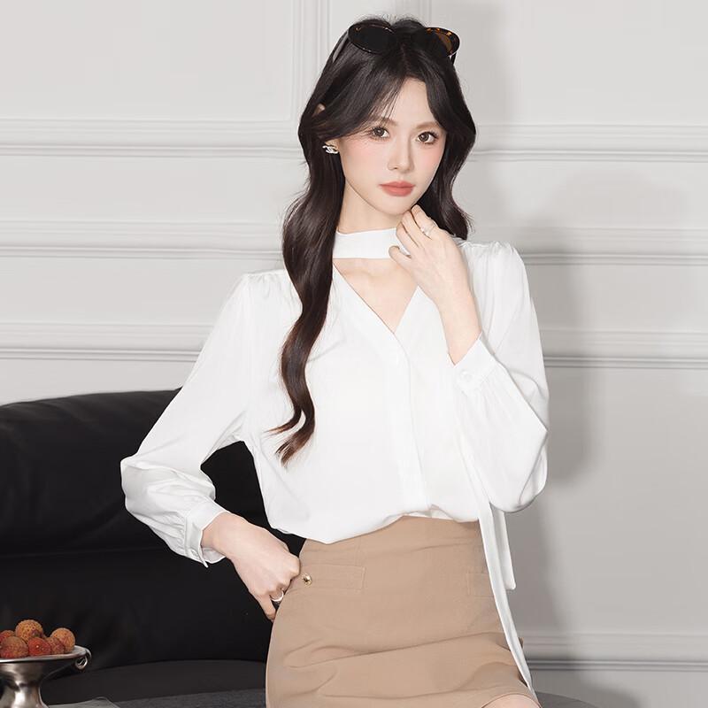 Elegant Satin V-Neck Blouse for Women