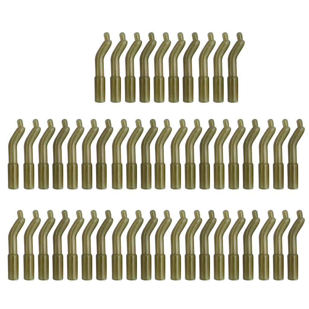 50 Stück/Packung Angelhaken Vorfachschläuche Weiche Karpfenangelhaken-Hülse Langlebiger Angelschlauch Karpfenangelzubehör-Set