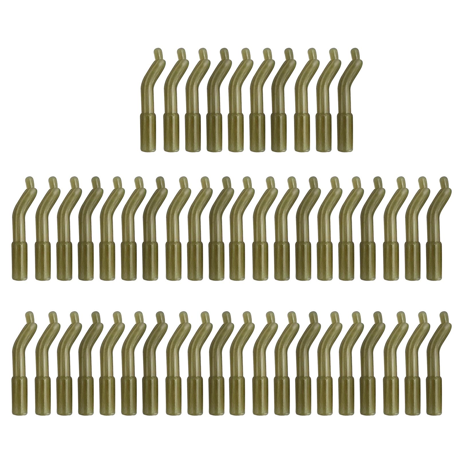 

50 шт./уп. Рыболовные крючки, рукава для оснастки, мягкий рукав для карпового крючка, прочная рыболовная трубка, набор аксессуаров для карповой рыбалки коричневый