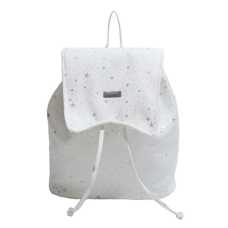 Schoolbag1011 summer new Korean star polka dot retro schoolbag drawstring simple and pure commuter travel backpack