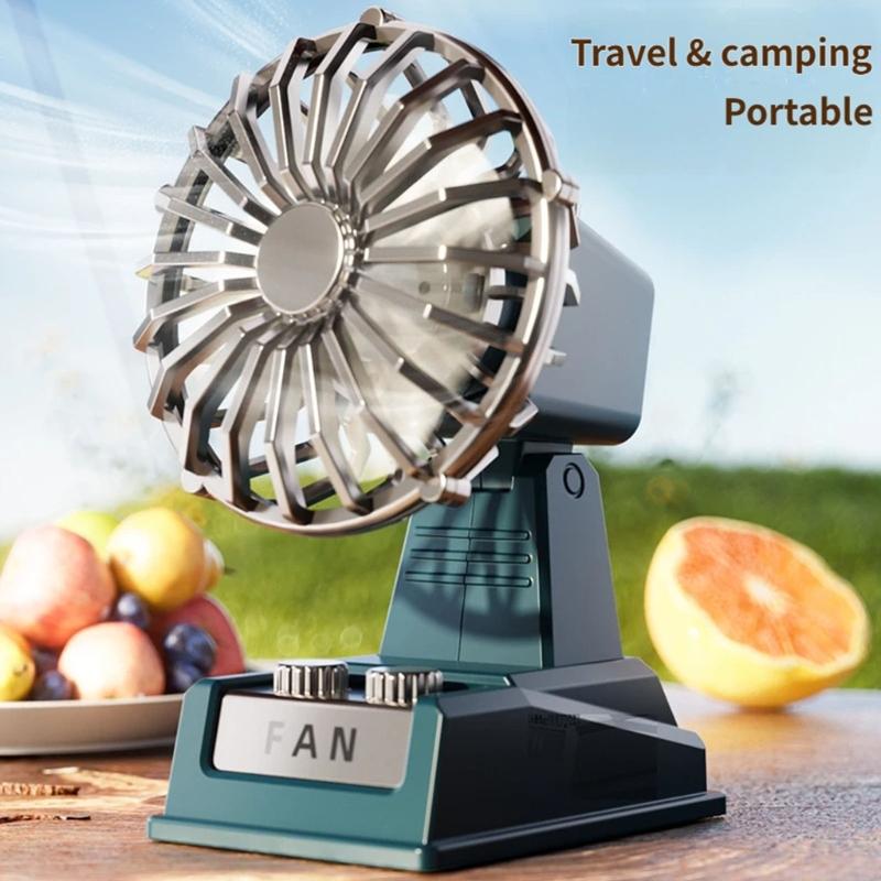 Small Electric Fan Retro Desk Fan with Low Noise and Energy Saving Feature Plastic Texture Suitable for Indoor Space