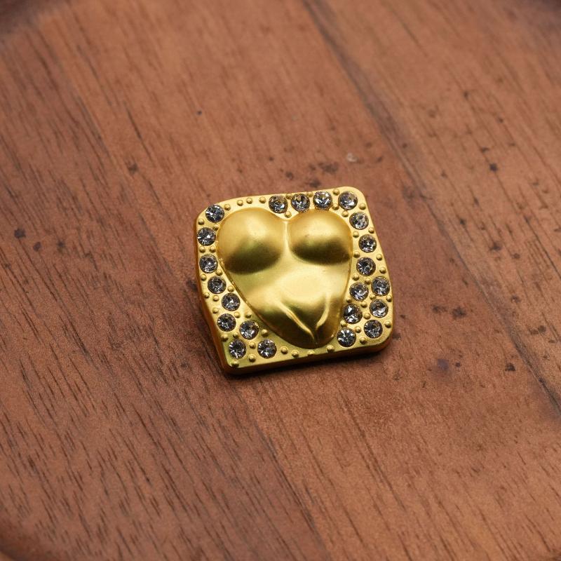 Bottoni Metallici Vintage Occhio Artistico a Forma di Cuore Bottoni Decorativi per Abbigliamento Borse Accessori per Artigianato Fai da Te