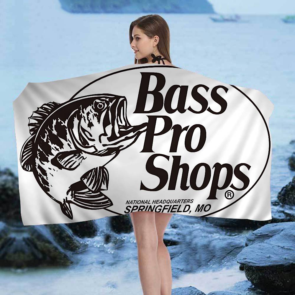 

Fishing brand Bass-Pro-shops Big Microfiber Beach Towels Quick Dry Towel Sand Beach Towels Pool Towel for Travel Swim Pool Yoga W30*H60(CM)