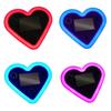 Solarbetriebenes LED Herz Neonlicht für Autoscheibe Kabellose Auto Atmosphärenlampe 5 Modi Autoinnendekoration mit Saugnäpfen