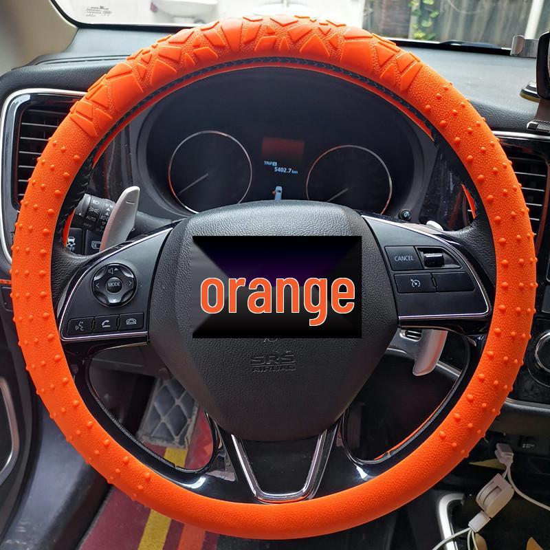 D-Shape Geometric Non-Slip Silicone Steering Wheel Cover with Sun Protection