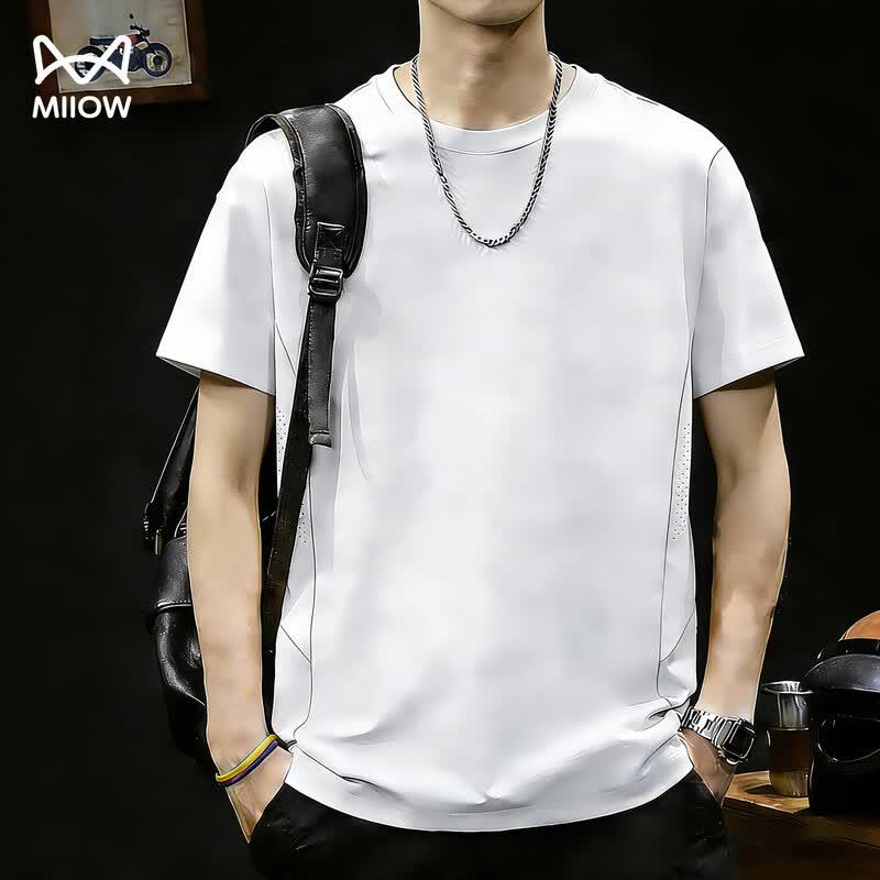 MIIOW Men's Cool Touch Quick Dry Crew Neck T-Shirt
