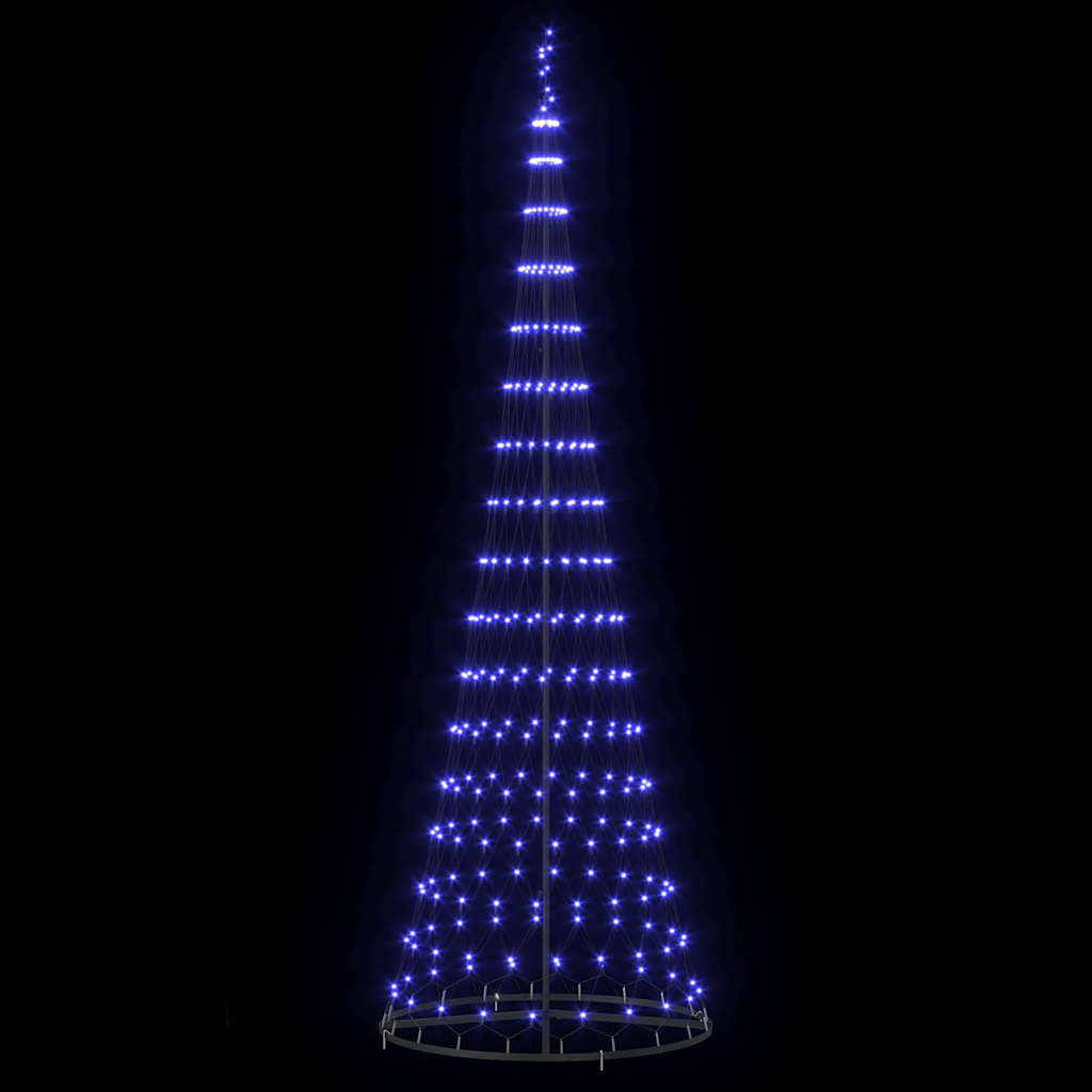 LED Christmas Tree with 355 LEDs Blue 302.5 Cm Metal