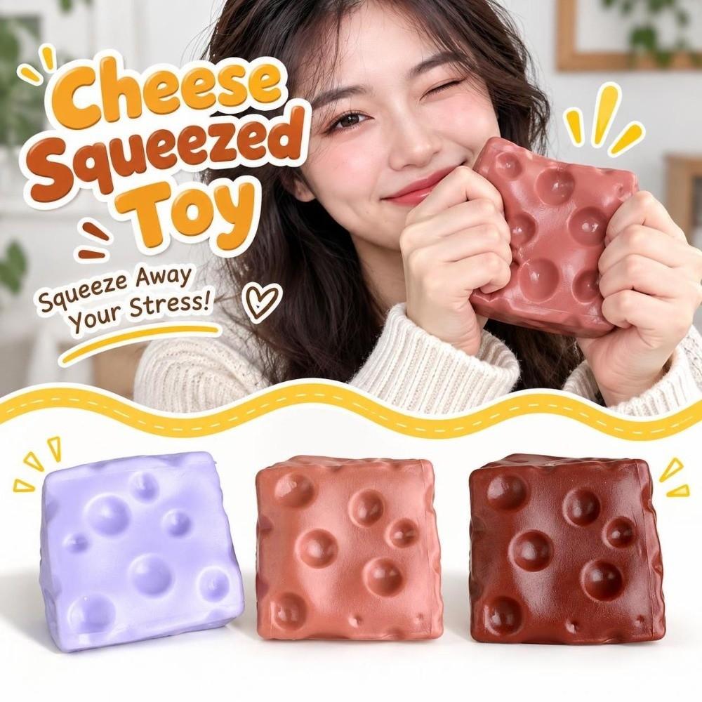 Super Soft Cheese Squishy Toy 5cm Cheese Slow Rebound Toy Cheese Squeezed Toy for Kids Adults