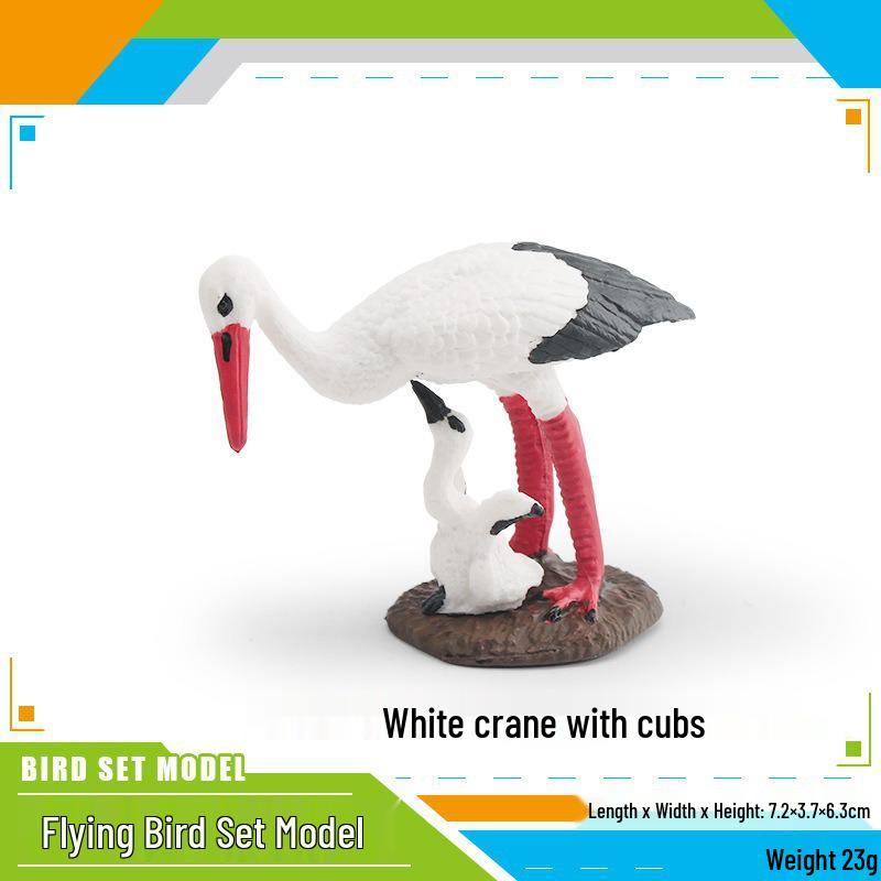 Desktop Flying Bird Models: Educational Flamingo, Heron & Crane Ornaments for Children